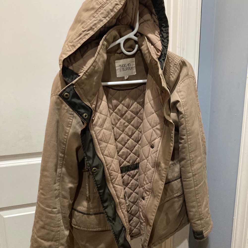 Tread & Supply, lined parka. Women size S
